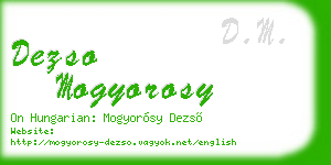 dezso mogyorosy business card